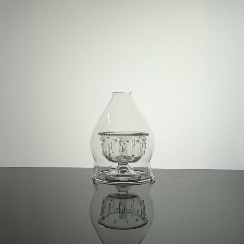 Akhand Diya with Glass Handi – Long-Lasting Oil Lamp (Burns Up to 4 Hours)