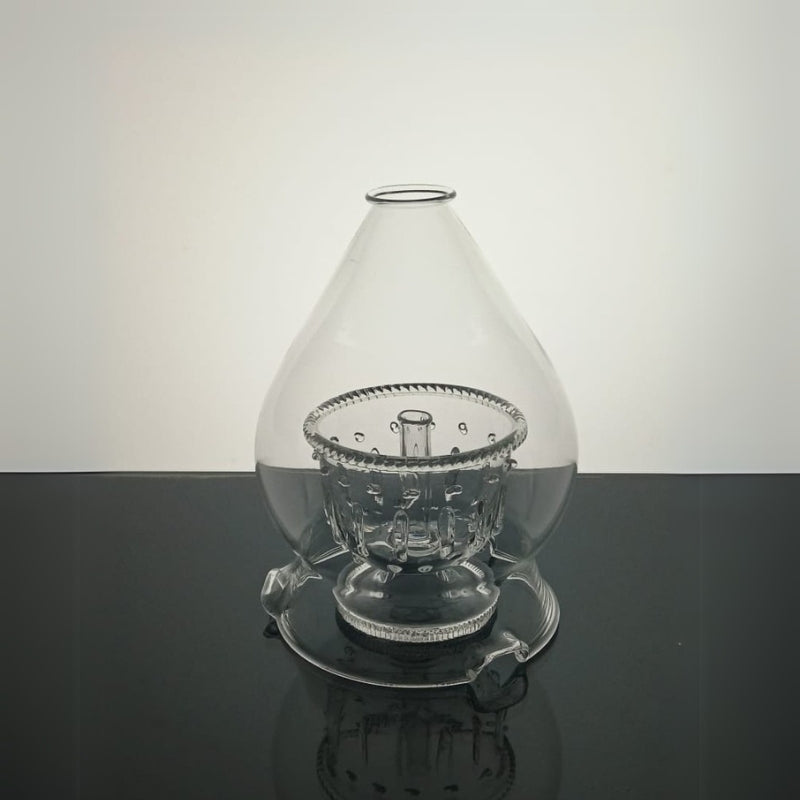 Akhand Diya with Glass Handi – Long-Lasting Oil Lamp (Burns Up to 4 Hours)