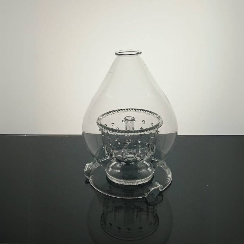 Akhand Diya with Glass Handi – Long-Lasting Oil Lamp (Burns Up to 4 Hours)